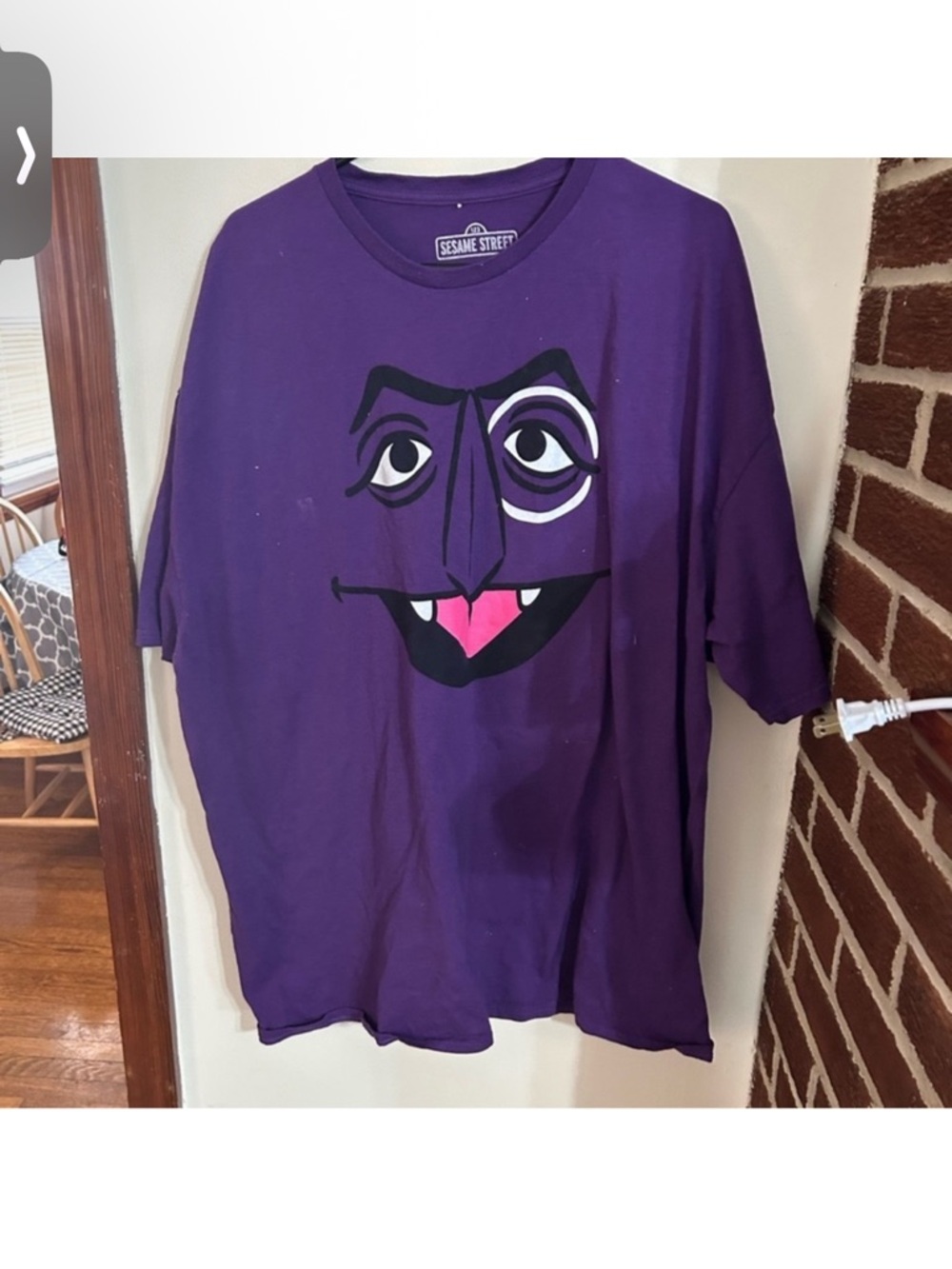 Sesame Street Size 2XL Purple Count Graphic Tee